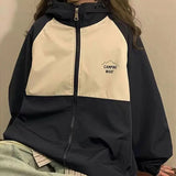 Flytonn-cute winter outfits casual winter outfits christmas outfit party look inspos Casual Hooded Zipper Track Jacket