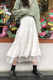 Flytonn-cute winter outfits casual winter outfits christmas outfit party look inspos High Waist Elastic Long Mesh Skirts