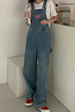 Flytonn-cute winter outfits casual winter outfits christmas outfit party look inspos Loose Long Casual Denim Jumpsuit