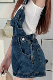 Flytonn-cute winter outfits casual winter outfits christmas outfit party look inspos One Shoulder Asymmetrical Mini Denim Jumpsuit