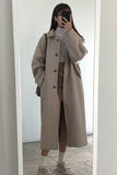 Flytonn-cute winter outfits casual winter outfits christmas outfit party look inspos Simple Turn Down Collar Long Woolen Coat