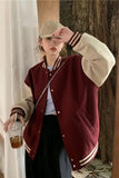 Flytonn-cute winter outfits casual winter outfits christmas outfit party look inspos Loose Casual Color Varsity Baseball Jacket