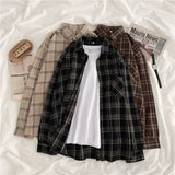 Flytonn-cute winter outfits casual winter outfits christmas outfit party look inspos Vintage Long Sleeve Button Up Plaid Shirts