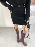 Flytonn-y2k outfits Autumn/Winter Hooded Thick Knitted Hoodie Wrap Hip Short Dress New Fashion Waist Slimming Long Sleeve Black Dress for Women