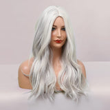 FLYTONN Black Wig Long Curly Wig Black Hair Wigs for Women Middle Part Wig Black Wigs for Daily Party Wig Cap Include