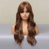 FLYTONN Black Wig Long Curly Wig Black Hair Wigs for Women Middle Part Wig Black Wigs for Daily Party Wig Cap Include