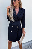 Flytonn-Black Friday Sale - Button Blazer Midi Dress