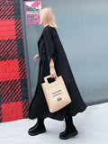 Flytonn-Winter Outfits Christmas Thanksgiving Gift New Year's Eve Outwear Light Loose Solid Trench Coat