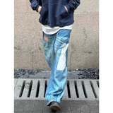 Flytonn-Blue High Waist Women Jeans 90S Hip-hop Style Fashion Vintage Streetwear Y2K Wide Leg Jean 2024 Female Trouser Baggy Denim Pants