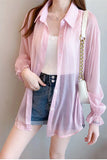 Flytonn-cute winter outfits casual winter outfits christmas outfit party look inspos Loose Sweet Chiffon Thin Transparent Blouse Shirt