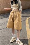 Flytonn-cute winter outfits casual winter outfits christmas outfit party look inspos Loose Big Pockets Vintage Shorts Pants