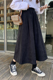 Flytonn-cute winter outfits casual winter outfits christmas outfit party look inspos High Waist Vintage Loose Casual Skirts