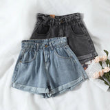 Flytonn-cute winter outfits casual winter outfits christmas outfit party look inspos High Waist Retro Denim Wide Leg Shorts Jeans