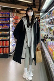 Flytonn-cute winter outfits casual winter outfits christmas outfit party look inspos Two Piece Hooded Style Wool Warm Jacket