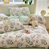 Flytonn-2025 Spring Bedding Set Floral Duvet Cover Set 2025 New Spring Twin Queen Size Girls Boys Flat Sheet Pillowcase No Filler Fashion Home Hotel Bed Linens