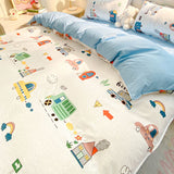 Flytonn-2025 Spring Bedding Set Fashion Bedding Set No Filler Full Queen Size Duvet Cover Flat Sheet Pillowcase Kids Adults Soft Comforter Cover