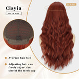 FLYTONN 2024 New Hair Style Long Dark Brown Wig with Bangs Synthetic Wavy Wigs for Women 26 Inches Curly Heat Resistant Fiber Wigs for Daily Party Use