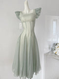 Flytonn-birthday dress pretty outfits Vintage-Inspired Pastel Green Summer Maxi Dress Graduation Gifts