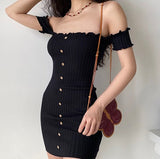 FLYTONN-spring summer dress Vacation photography outfits Talia Ribbed Bodycon Dress