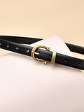 Flytonn-Adjustable Simple Metal Pin Buckle Belt