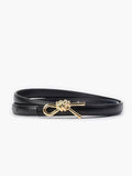 Flytonn-Knotted Decor Buckle Slim Belt