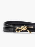 Flytonn-Knotted Decor Buckle Slim Belt