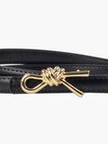 Flytonn-Knotted Decor Buckle Slim Belt