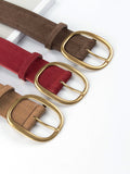 Flytonn-Matte Golden Buckle Belt