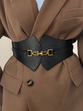 Flytonn-Metal Decor Elastic Wide Belt