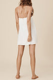 Flytonn- Minimalism Linen Slip Mini Dress