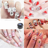 Flytonn- Nail Art Rhinestone Gel Glue Super Sticky Adhesive UV Gel Nail Polish Glue for DIY Nail Art Crystal Gems Jewelry Decoration