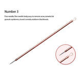 Flytonn- Blackhead Comedone Acne Needle Remover Tool Kit Clip Pimple Spoon for Face Skin Care Tool Needles Facial Pore Cleaner