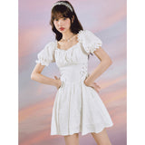 FLYTONN-spring summer dress Vacation photography outfits Baroque Jacquard Lace Dress ~