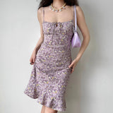 FLYTONN-spring summer dress Vacation photography outfits Marii Lavender Dress ~