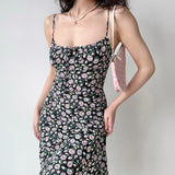 FLYTONN-spring summer dress Vacation photography outfits Floral Paradise Midi Dress ~