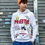 Flytonn-Best Seller Hip Hop Embroidery Anime Print Hoodie Fashion Pullover Harajuku Sweatshirt Hoodie Gothic Korean Y2k Streetwear Women