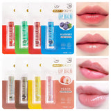 Flytonn Fresh Fruit Lip Balm Lip Oil Moisturizing Clear Transparent Lipstick Long Lasting Hydrating Lipgloss Cosmetic Lip Gloss Base Gel