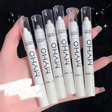 Flytonn- Pearlescent White Lying Silkworm Highlighter Pen Waterproof Pearl Sliver Brighten Eyes Glitter Matte Eyeshadow Stick Face Makeup