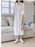 Summer Women Dress Shirt Dress Long Evening Female Vintage Maxi Party Oversize Beach Woman Dresses Casual Elegant Prom White