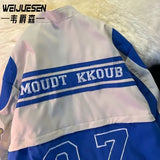 Flytonn-American motorcycle jackets Men's high street trend oversized loose racing jacket women jacket harajuku goth clothes