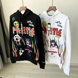 Flytonn-Best Seller Hip Hop Embroidery Anime Print Hoodie Fashion Pullover Harajuku Sweatshirt Hoodie Gothic Korean Y2k Streetwear Women