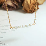 Flytonn Korean Simple Baroque Freshwater Pearl New In Necklace Chain Stainless Steel Aesthetic Gold Plated Designer Jewelry For Women