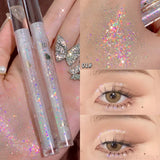 Flytonn 1pc Liquid Eyeshadow Super Shine Pink Pearlescent Glitter Eyeliner Long Lasting Waterproof Eye Shadow Glitter Party Eye Makeup