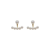 Flytonn- New Trend Love Heart Pearl Earrings Cute Flower Rhinestone Stud Earrings for Women Fashion Jewelry Birthday Gifts