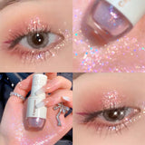 FLYTONN-Liquid Eye Shadow Highlighter Water Proof Super Shiny Lasting Flakes Monochromatic Glitter Brighten Silkworm Makeup Maquillaje