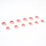 Flytonn- 24Pcs Pink French Tips False Nails Fake Nails Full Cover Artificial Nails Press On Nails With Wearing Tools