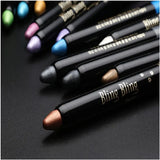 Flytonn-Pearlescent Glitter Eyeshadow Pen Eye Shadow Pencil Waterproof Matte Cream Nude Eye Makeup Pigment Silkworm Eyeliner Shadow Pen