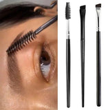 Flytonn- 1/3pcs Soft Eyebrow Brush Eyelash Brush Professional Contouring Eye Brow Eyeliner Makeup Brushes Eyes Blending Cosmetic Brushes