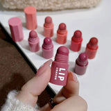 FLYTONN-4pc/set Lipstick Mini Crayon Lip Gloss 24hours Long Lasting Matte Lip Makeup Tint Easy To Color Sexy Waterproof Beauty Cosmetics