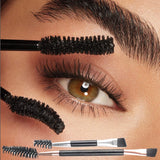 Flytonn-Soft Eyelash Brushes Double Head Scroll Eyebrow Brush Contouring Eye Brow Brushes  Mascara replacement brush Cosmetic Makeup